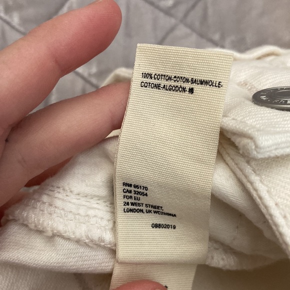 NWOT FREE PEOPLE CREAM SIZE 27 DISTRESSED MINI SKIRT - Picture 11 of 12